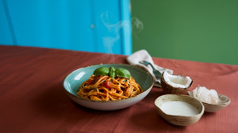 Coconut Milk Pasta with Spiced Tomato Sauce