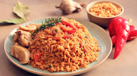 Ofada Coconut Jollof Rice
