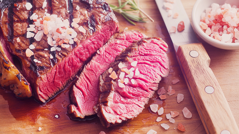 Grilled Steak with Pink Salt Crust