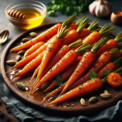 Cardamom Honey Glazed Carrots