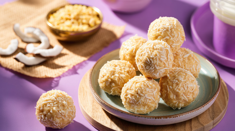 No-Bake Coconut Gari Balls