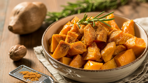 Nutmeg & Maple Roasted Sweet Potatoes