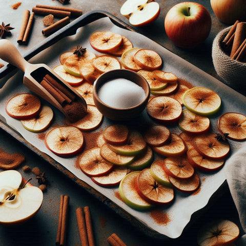 Cinnamon Sugar Baked Apple Chips