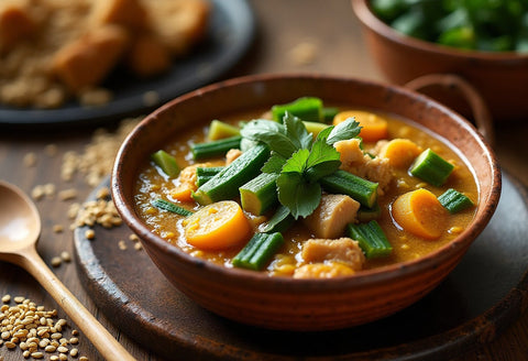 Egusi Seed and Okro Soup
