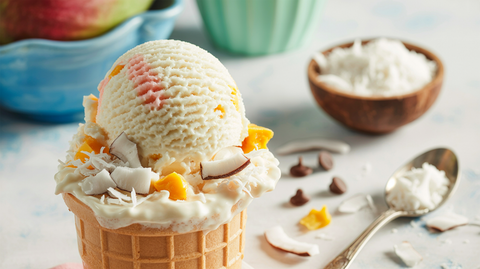 Coconut Milk Powder Ice Cream (No Machine)