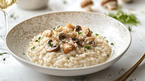 White Peppercorn and Mushroom Risotto