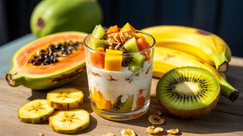 Breakfast Parfait with Plantain Chips & Fruit