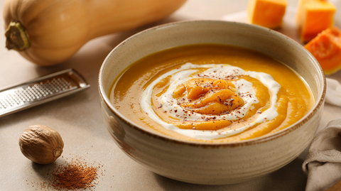 Nutmeg-Infused Butternut Squash Soup