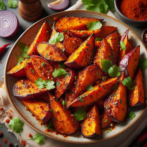 Spicy Roasted Sweet Potatoes