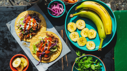 African-Inspired Tacos with Plantain Crunch