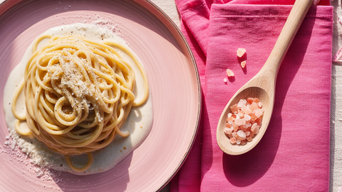 Creamy Garlic Pink Salt Pasta