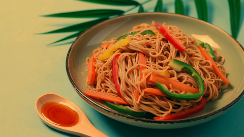 Palm Oil Noodles with Vegetables