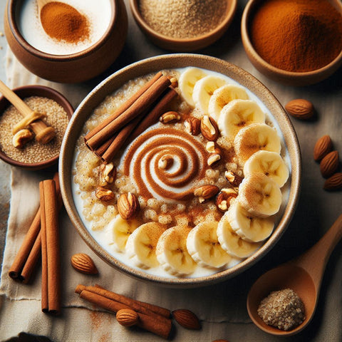 Cinnamon Spiced Quinoa Breakfast Bowl