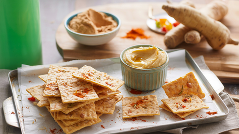 Spiced Yam Flour Crackers