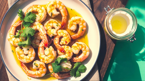 Coconut Oil Garlic Shrimp