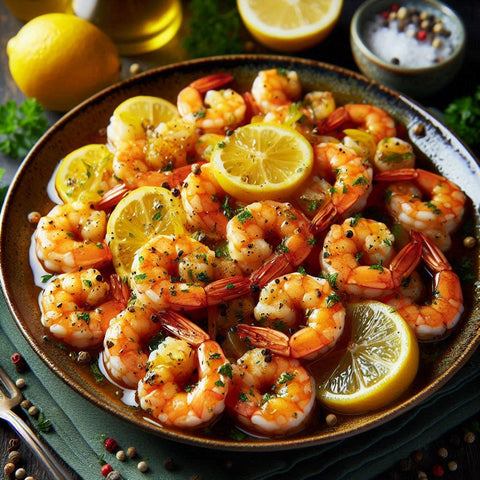 White Peppercorn Lemon Butter Shrimp