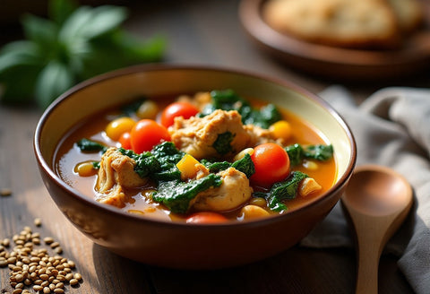 Egusi and Spinach Stew