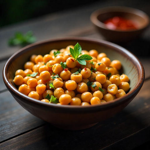 Spicy Chickpea Salad with Chili Flakes