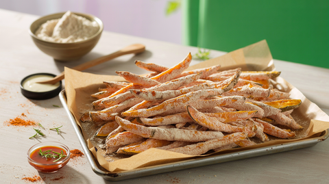 Crispy Yam Flour Fries (Oven-Baked)