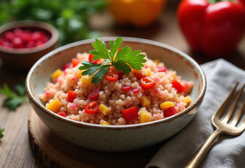Hibiscus infused Quinoa