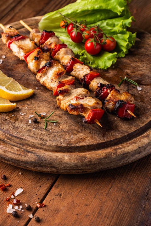 Alligator Pepper Marinated Chicken Skewers