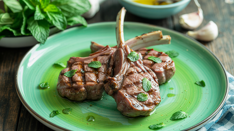 Grilled Minty Lamb Chops