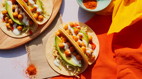 Spicy Paprika Chickpea Tacos
